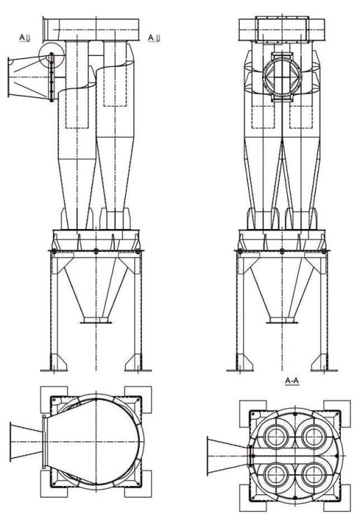 чертеж циклона У21-ББЦ в Искитиме